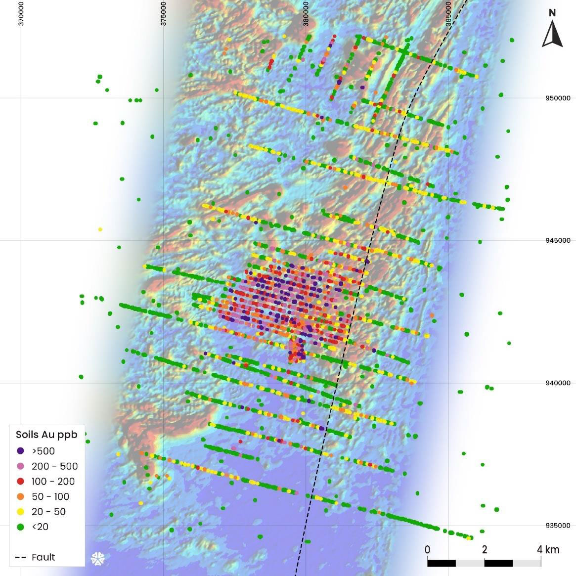 Wendé permit geophysical map and soil anomalies